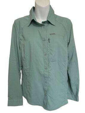 Columbia Mint Green Long-Sleeve Outdoor Shirt